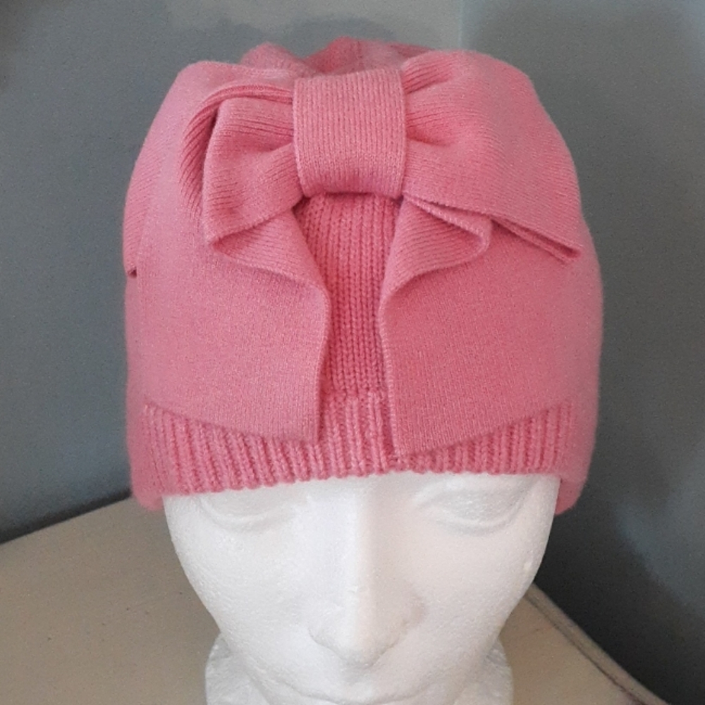 ^ Kate Spade pink toque hat with large bow